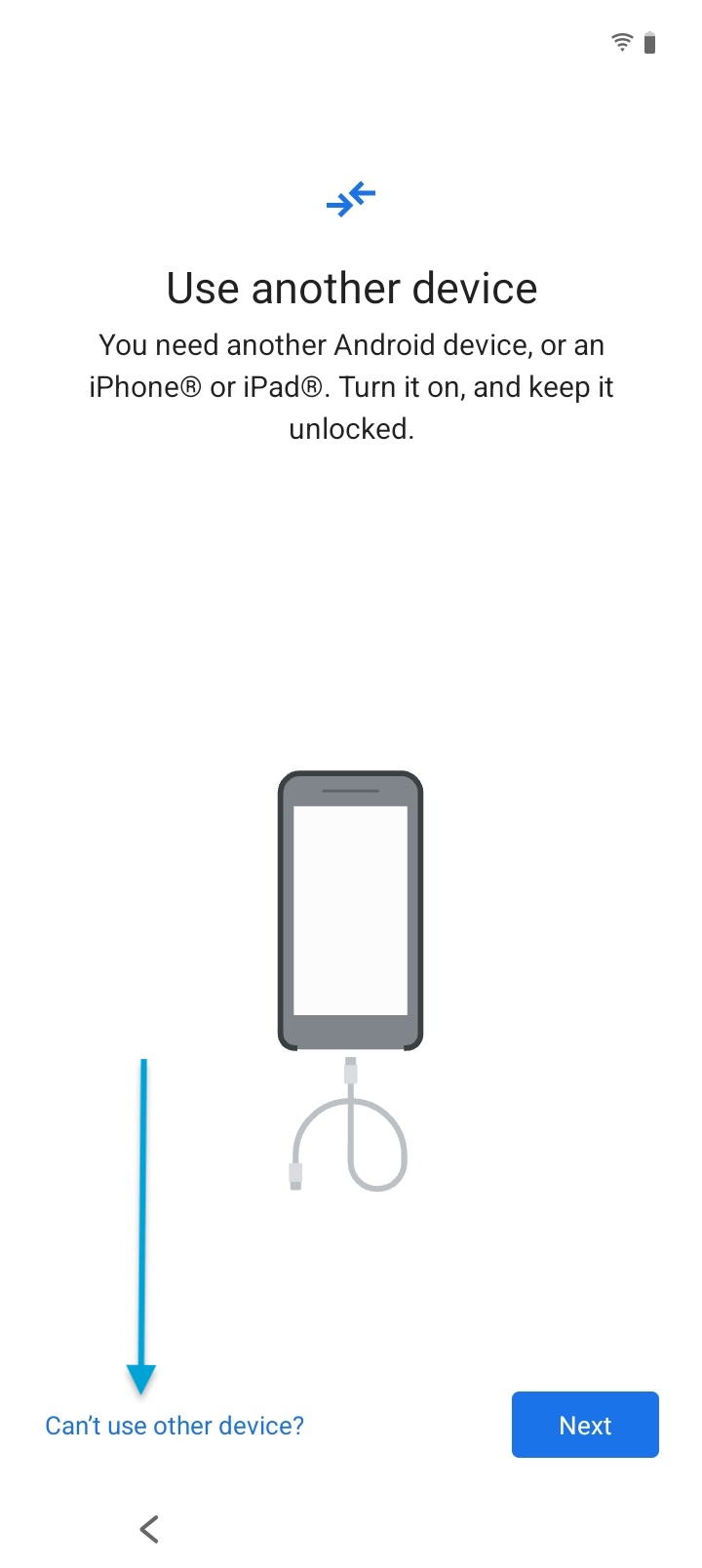 Can't use other device option.jpg