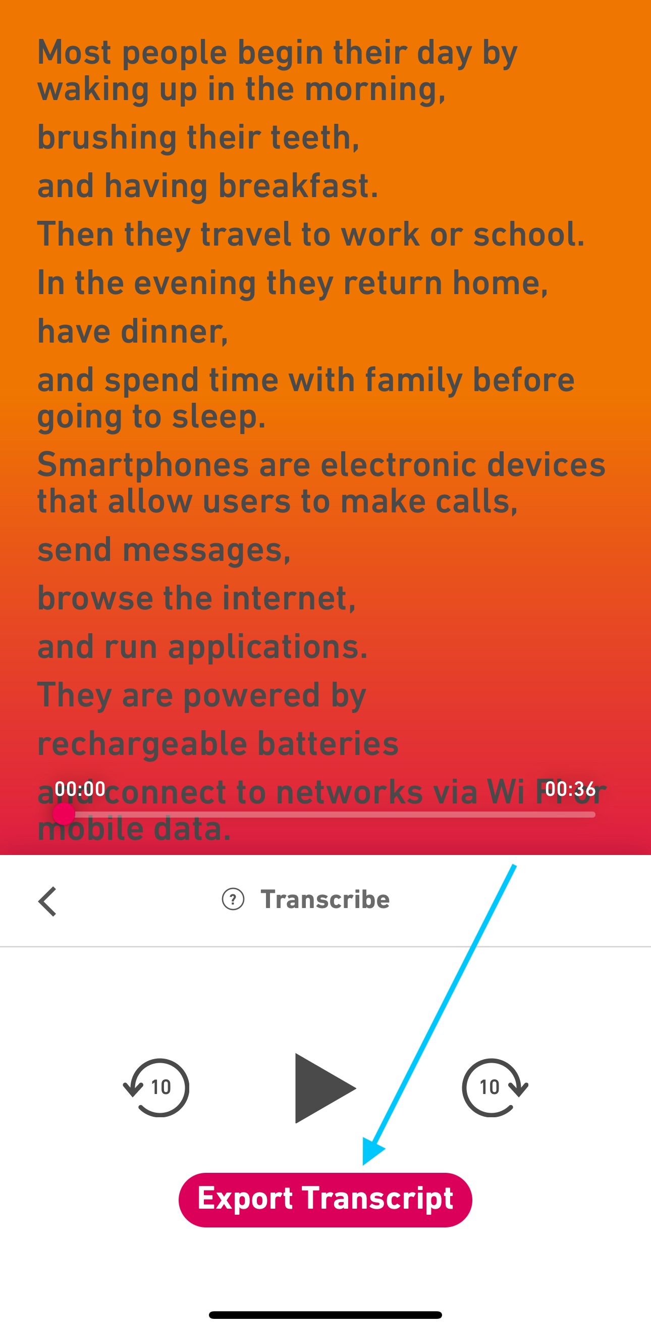 Export transcript screen.jpeg